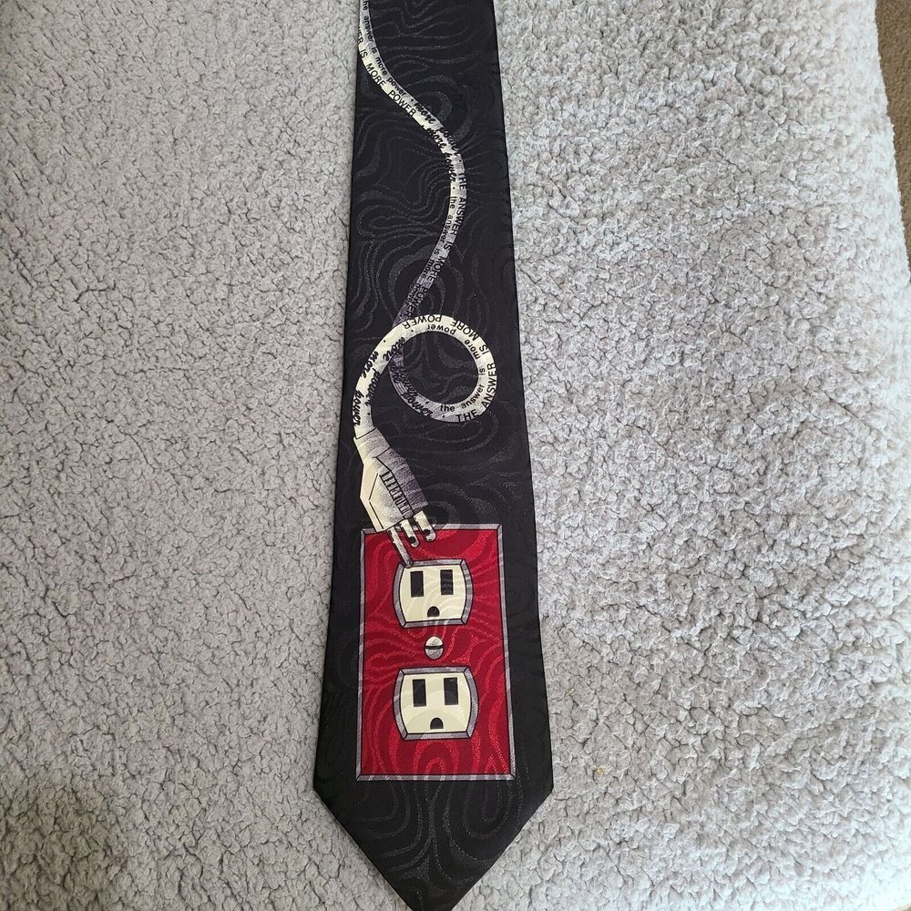 Vintage Home Improvement TV Show Tie Necktie Mens Electrical Made In‎ USA